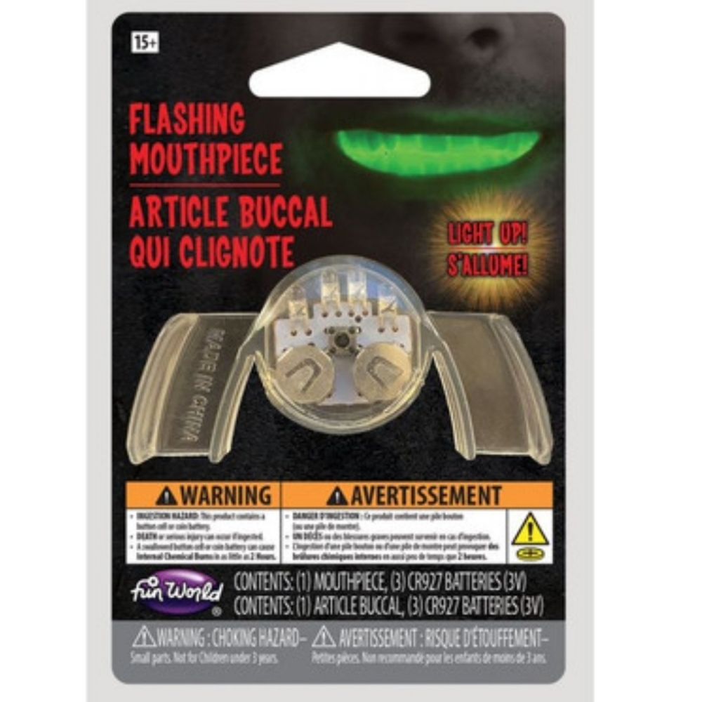 SET OF 2 Green Light Up Mouthpiece